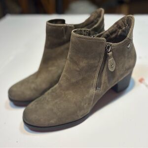 Rockport Cobb Hill Rashel Buckle Ankle Boot side zipper buckle womens 10 tan